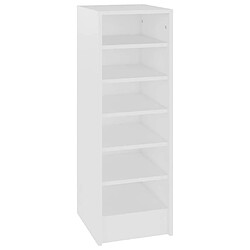 vidaXL Armoire à chaussures Blanc 31,5x35x90 cm Bois d'ingénierie