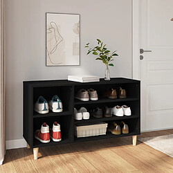 vidaXL Armoire à chaussures Noir 102x36x60 cm Bois d'ingénierie