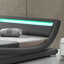 Avis Meubler Design Lit Design Led Julia - Gris - 160x200