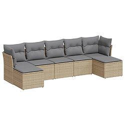 vidaXL Salon de jardin avec coussins 7 pcs gris clair résine tressée