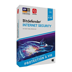 Logiciel antivirus et optimisation BITDEFENDER Bitdefender Internet Security A vie 1 PC 