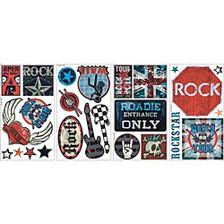 Thedecofactory URBAN BOY ROCK'N'ROLL - Stickers repositionnables style urbain et rock'n'roll