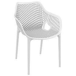 Acheter Alterego Chaise de jardin / terrasse 'SISTER' blanche en matière plastique