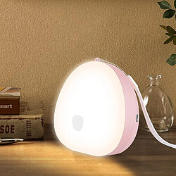 Universal Lampe de camping à LED, Lampe de table dimmable, Lampe de chevet rechargeable avec 3 couleurs pour lire, dormir et se détendre, Camping, Lampe de nuit pour les enfants, Chambre à coucher, Chambre de bébé, Allée, (rose)