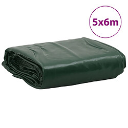 vidaXL Bâche vert 5x6 m 650 g/m² pas cher