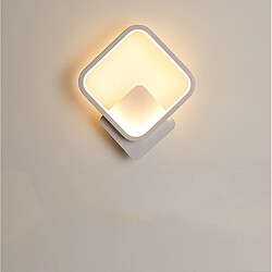 Stoex Applique Murale Blanche Minimaliste D'Intérieur Applique Murale Led Lampe Murale Carrée Blanc Chaud Pour Salon Chambre Couloir Couloir Escaliers