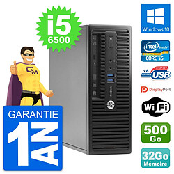 PC HP ProDesk 400 G3 SFF Intel i5-6500 RAM 32Go Disque 500Go Windows 10 Wifi · Occasion 