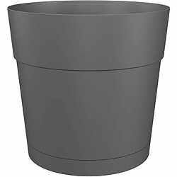 Artevasi Pot à fleurs et plantes rond plastique - Réservoir d'eau - Ø 40 cm - Anthracite