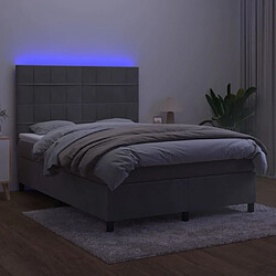 Acheter Sommier à lattes,Cadre à lattes de lit pour Adulte matelas et LED Gris clair 140x190 cm -MN42913