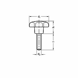 Ganter Norme Éléments étoile poignée Vis, Lot de 20, noir, mat, GN 6336.4 de St de 40 M8?25