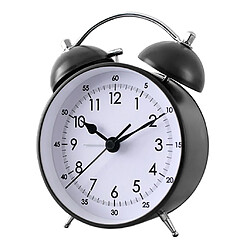 Mute Double Bells Table Alarm Clock Student Bedside Clock Lazy Clock Black