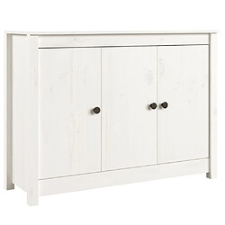 Maison Chic Buffet,Meuble de Rangement,commode pour salon,Cuisine Blanc 100x35x74 cm Bois massif de pin -MN50616