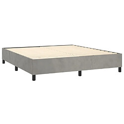 Sommier à lattes LED,Cadre à lattes de lit avec matelas pour Adulte Gris clair 160x200 cm -MN48997 pas cher