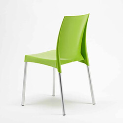 Avis 20 Chaises Grand Soleil Boulevard plastique polypropylène empilables stock, Couleur: Vert