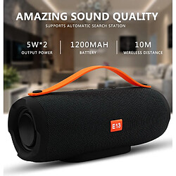 Wewoo Enceinte Bluetooth E13 Mini haut-parleur sans fil portable stéréo Radio Music Subwoofer Column Speakers avec TF FM BleuBleu