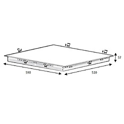 Table de cuisson induction 59cm 3 feux 7200w noir - nz63m3nm1bb - SAMSUNG