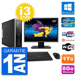 PC HP Compaq 6200 Pro SFF Ecran 22" i3-2120 RAM 8Go Disque 1To Windows 10 Wifi · Occasion 