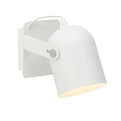 Brilliant (Lighting) YAN-Applique en Métal Inclinable avec interrupteur H23cm Blanc Brilliant