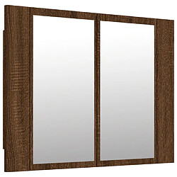 Helloshop26 Armoire à miroir led 60 x 12 x 45 cm bois d'ingénierie marron 02_0006743