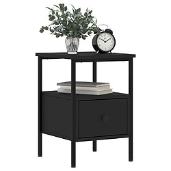 Acheter Maison Chic Lot de 2 Tables de chevet,Table de nuit,Table d'appoint pour salon noir 34x36x50 cm bois d’ingénierie -MN32622