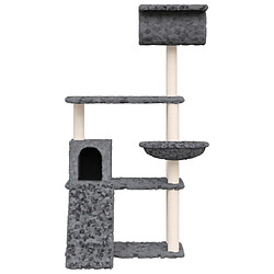 Avis Arbre à chat avec griffoirs,niche pour chat en sisal Gris foncé 131 cm -MN10249