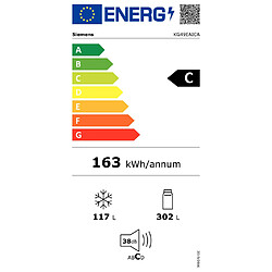 Réfrigérateur combiné 70cm 413 lowfrost inox - kg49eaica - SIEMENS