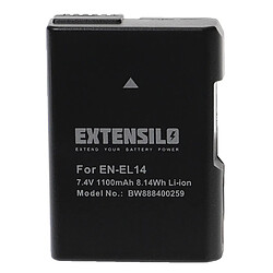 Vhbw EXTENSILO Batterie compatible avec Nikon D5200, D5300, D5100 DSLR appareil photo, reflex numérique (1100mAh, 7,4V, Li-ion) avec puce d'information