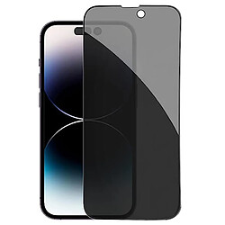 PHONECARE Film Verre Trempé Anti-Spy pour Apple iPhone 15 Pro - Transperent / Noir 