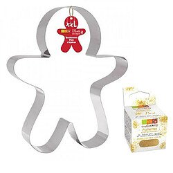 Scrapcooking Découpoir à pâtisserie inox XXL Bonhomme en pain d'épice + paillettes dorées