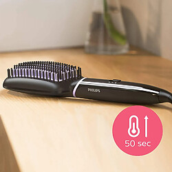 Philips Brosse lissante pour des cheveux lisses tout en douceur noir