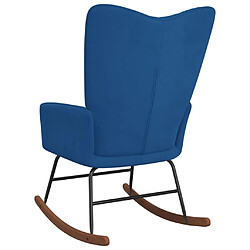 Acheter Maison Chic Chaise à bascule | Fauteuil Relax, design moderne Bleu Velours -GKD91060