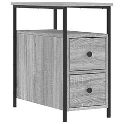 Maison Chic Lot de 2 Tables de chevet,Table de nuit,Table d'appoint pour salon sonoma gris 30x60x60cm bois d'ingénierie -MN82093 pas cher