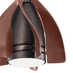 Avis Elstead Lighting Ventilateur de plafond à 5 pales de 38 cm avec télécommande à lumière LED bronze brossé à l'huile