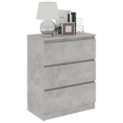 Avis Maison Chic Buffet,Meuble de Rangement,commode pour salon,Cuisine Gris béton 60x35x76 cm Bois d'ingénierie -MN76631