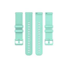 Avis Wewoo Bracelet pour montre connectée de remplacement Smartwatch en silicone Garmintaille 20 mm universel vert menthe