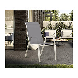 Habitat Et Jardin Fauteuil jardin Textilène Cordoba - Phoenix - Gris clair - Lot de 4