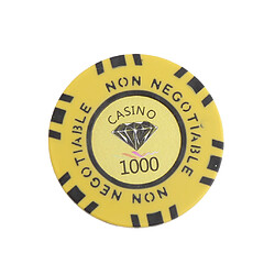 Magideal 1000 Valeur Nominale 45mm Non Négociable Diamant Casino D'argile Jetons Jaunes jetons de poker