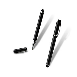 Muvit Stylet pour Écrans Capacitifs avec Embout Amovible et Fonction Stylo Noir