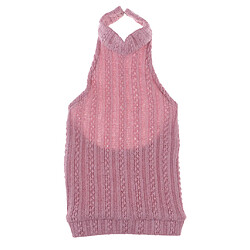 Trendy Sexy Backless Knit Vest For 1/3 BJD SD 70cm Uncle Dolls Greyish Pink