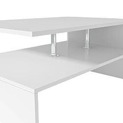 Avis vidaXL Table basse Bois d'ingénierie 90x59x42 cm Blanc