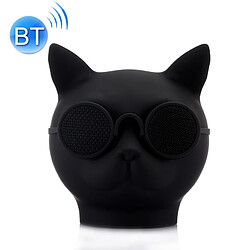 Yonis Speakers Bluetooth Chat Noir Haut-parleurs Bluetooth Stéréo Forme Mini Chat Mains Libres/Carte TF/FM Noir YONIS