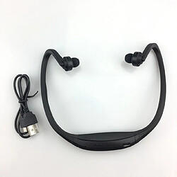 Wewoo Ecouteurs Bluetooth sport sans fil S9 pour iPhone HuXiaoMi téléphone, Carte de support TF / SD et microphone (noir) 