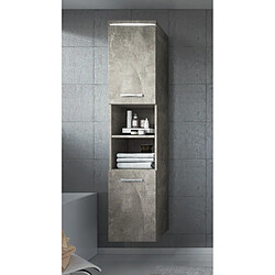 Auco Armoire de rangement Paso Hauteur : 160 cm Beton (gris) - Meuble de rangement haut placard armoire colonne