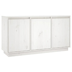 Maison Chic Buffet,Meuble de Rangement,commode pour salon,Cuisine Blanc 111x34x60 cm Bois massif de pin -MN16567