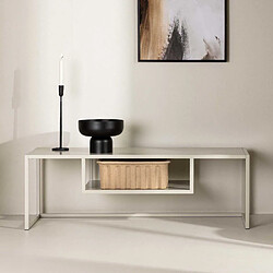 Venture Home Meuble TV minimaliste en acier Riverside beige.