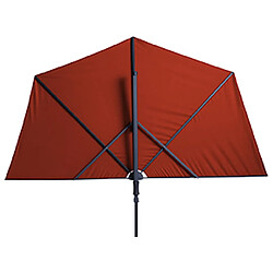 Avis Madison Parasol de balcon Sun Wave 270x150 cm Rouge brique