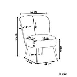 Avis Beliani Fauteuil Bouclé Blanc VOSS