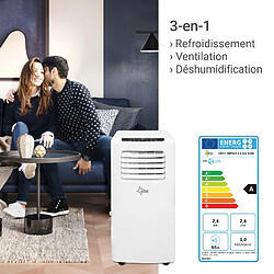 Climatiseur Mobile Suntec Impuls 2.6 Eco R290 - Climatiseur Portable 3 en 1 (2,6 kW) ~80 m³ / 34 m² (9.000 BTU)