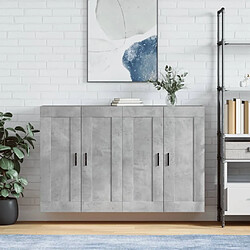 Maison Chic Lot de 2 Armoires murales,Meuble de Rangement,Armoire Suspendue gris béton bois d'ingénierie -MN75909