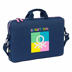 Housse pour ordinateur portable Benetton Cool Blue marine 40 x 27 x 4 cm